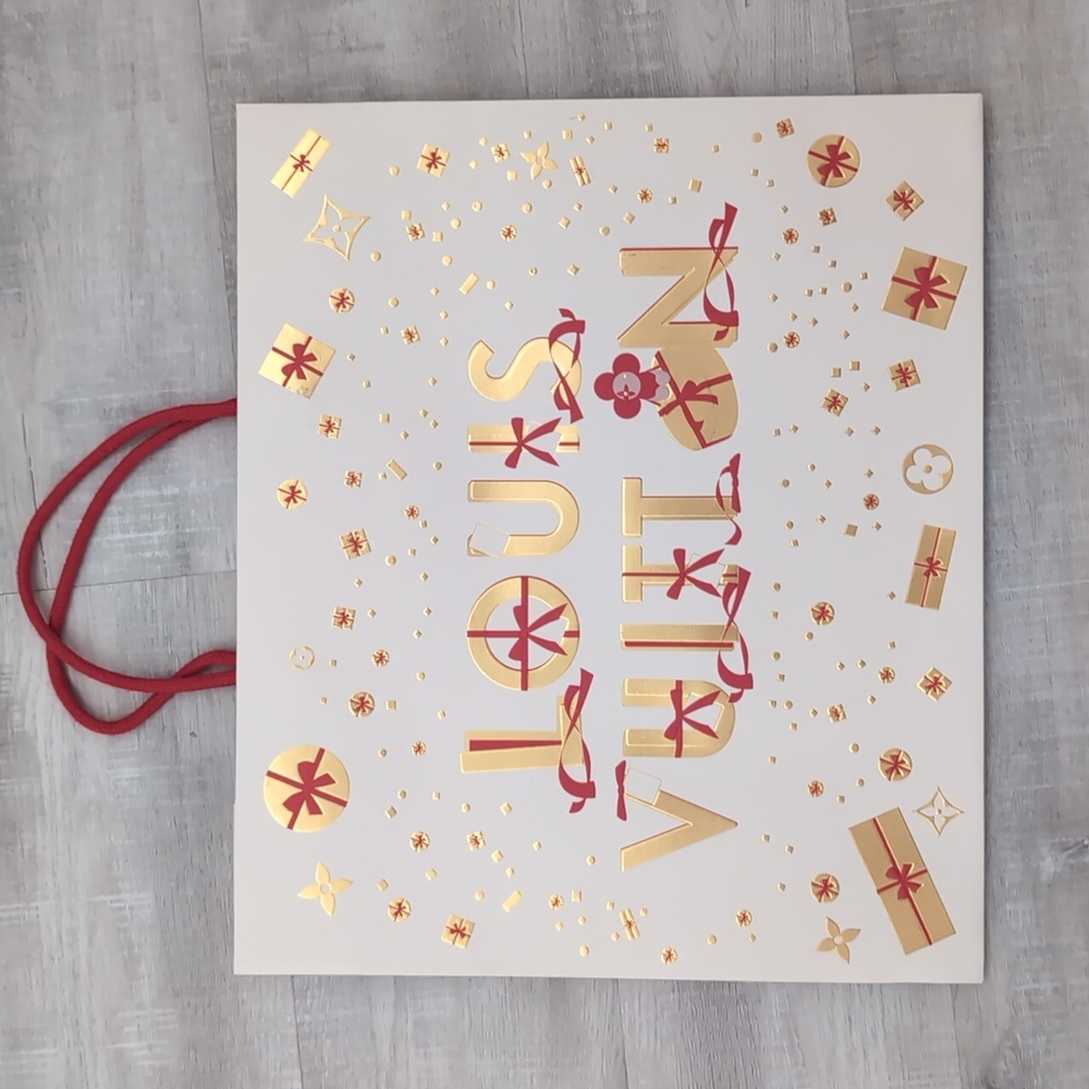Louis Vuitton holiday paper shopping bag